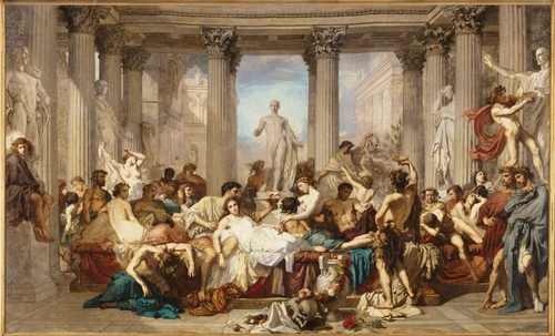 Los romanos de la decadencia de Thomas Couture en el Museo de Orsay